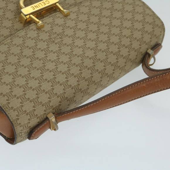 CELINE Macadam Canvas Hand Bag Beige Auth bs11411 - Picture 14 of 16